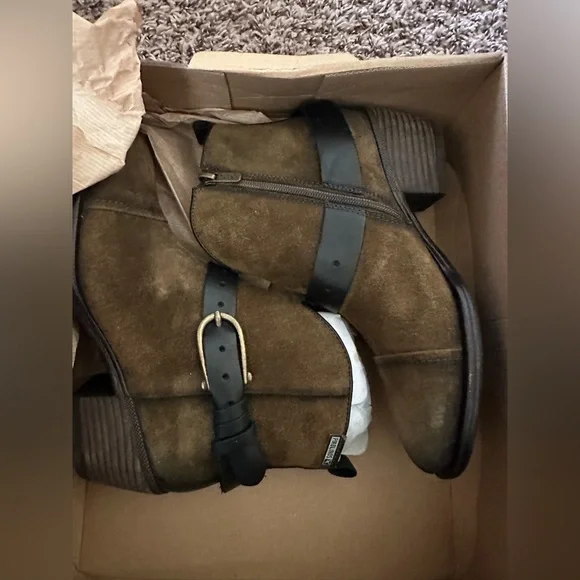 Pikolinos W9M-8733So Baqueira Forest Black Cowboy Ankle Boots 6.5/7 - Picture 3 of 5